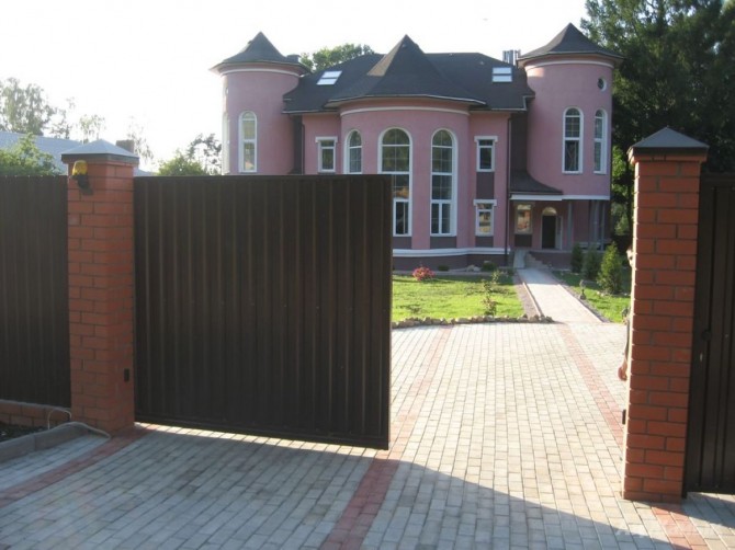 Розпашні ворота, відкатні ворота, навіс, альтанка, паркан кований, бал - изображение 1