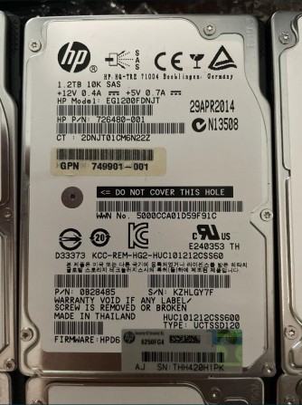 Жорсткі диски Hdd 2.5 SAS 1.2tb HP Б/У - изображение 1