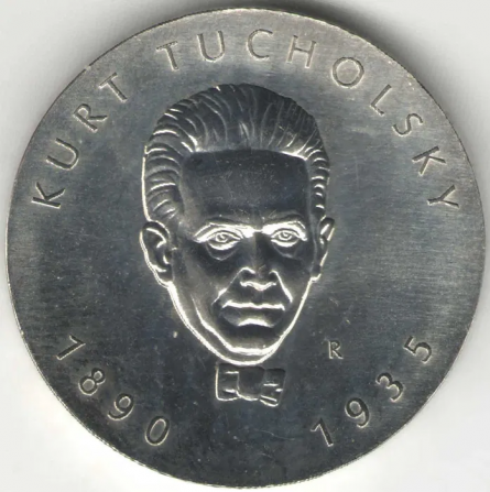 ГДР 5 марок 1990 Курт Тухольский Редко DDR - изображение 1