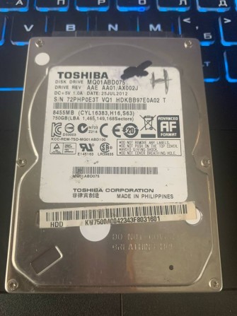 Hdd 2.5 Sata Toshiba 750gb - изображение 1