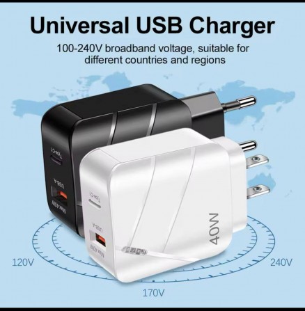 Блочок/Зарядка/Usb/TupeC 40W - изображение 1