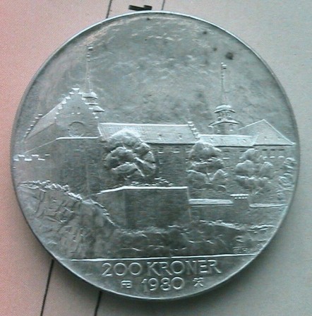 Норвегия 200 крон 1980 - 35 лет освобождению - изображение 1