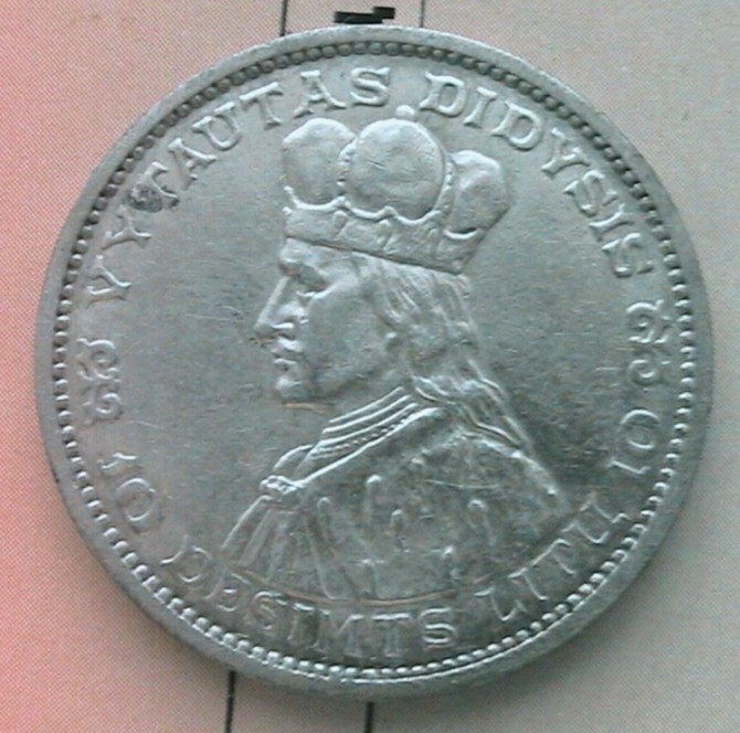 Литва 10 лит 1936 Витаутас - изображение 1