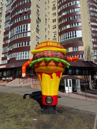 Аэромен зазывало Человечек машет рукой монтаж 5-10 минут 3.4 м - изображение 1
