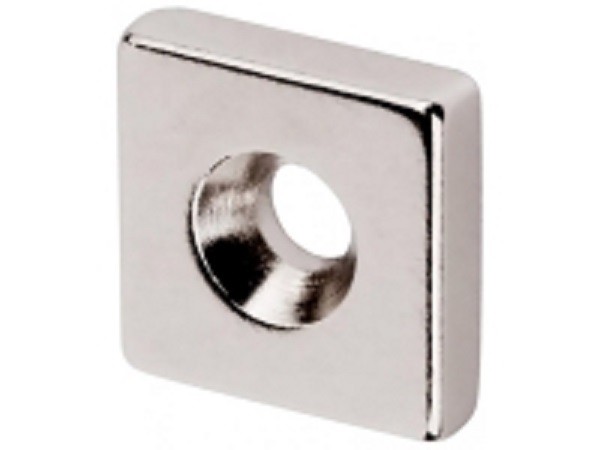 Магніт під потай 12x12x3mm 7/3 х 1 отвір - изображение 1