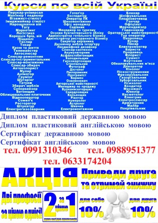 Курси кухар, кондитер, сушист, піццеолі, пекар, бармен, барист - изображение 1
