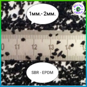 Гумова крихта SBR 1-2мм гумовий гранулят EPDM, rubber granules