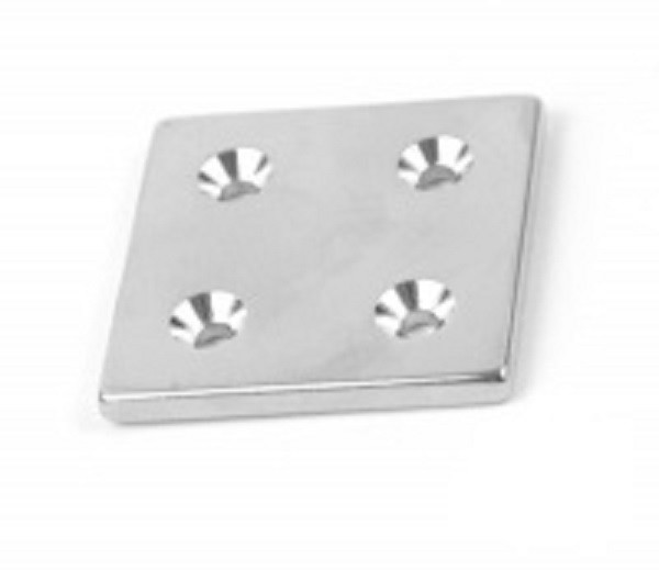 Магніт 40x40x4 mm -7/3.5 mm x 4 потай - изображение 1