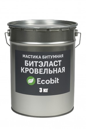 Мастика битумная ведро 3,0 кг БИТЭЛАСТ - КРОВЕЛЬНЫЙ Ecobit - изображение 1