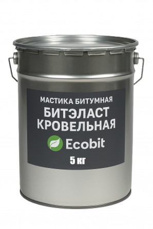 Мастика битумная ведро 5,0 кг БИТЭЛАСТ - КРОВЕЛЬНЫЙ Ecobit - изображение 1