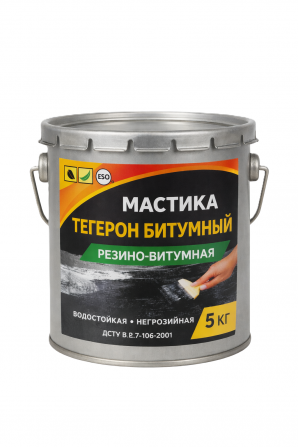 ТЕГЕРОН Битумный ЭКОБИТ ведро 5,0 кг мастика резино-битумная - изображение 1