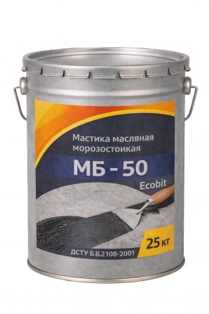Мастика масляная морозостойкая МБ - 50 Ecobit ведро 25,0 кг - изображение 1