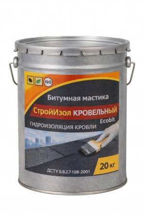 Битумная мастика ведро 20,0 кг СтройИзол Кровельный ЭКОБИТ - изображение 1