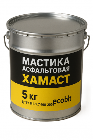 Мастика асфальтовая ХАМАСТ ЭКОБИТ ведро 5,0 кг - изображение 1