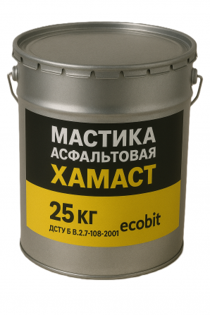 Мастика асфальтовая ХАМАСТ ЭКОБИТ ведро 25,0 кг - изображение 1