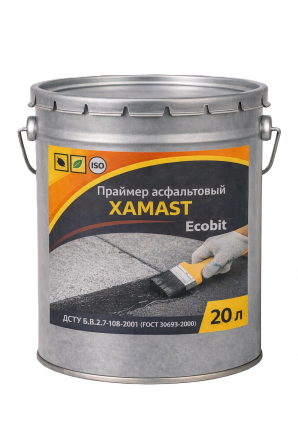 Праймер асфальтовый ХАМАСТ ЭКОБИТ ведро 20,0 л ДСТУ Б.В.2.7-108-2001 - изображение 1