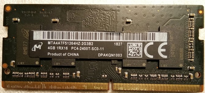 Micron Crucial DDR4 SODIMM 2400 mhz RAM DRAM 4GB PC4-19200 CL17 17 17 - изображение 1