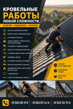 Монтаж и ремонт крыш под ключ | Кровельные работы - изображение 1