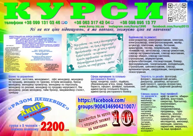 Курси кухаря, зварника, електрика, слюсаря, перукаря, токаря, слюсаря - изображение 1